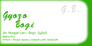 gyozo bogi business card